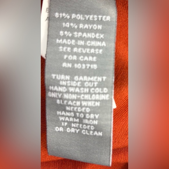 Sharagano 14 Workwesr High Neck Dress with Button Accent NWT in Burnt Orange - Picture 7 of 10